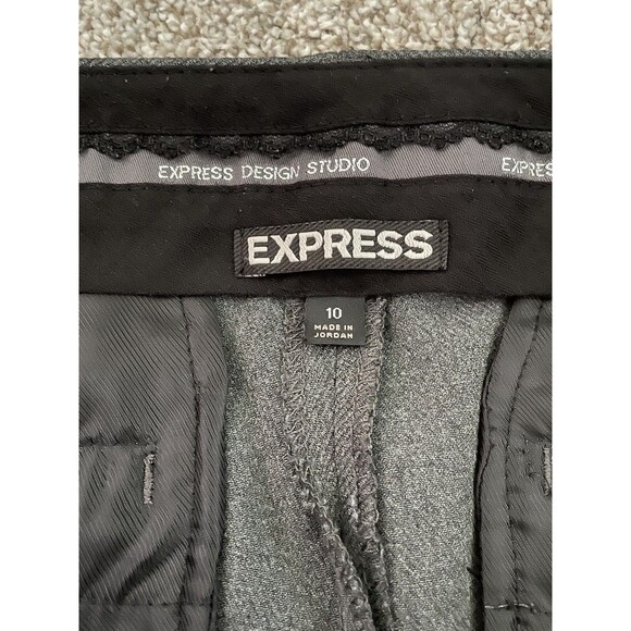 EXPRESS Design Studio Mid Rise Gray Flare Dress Pants Women’s Size 10 - Picture 5 of 12